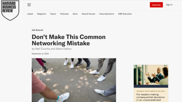 Networking Follow-Up (HBR article)